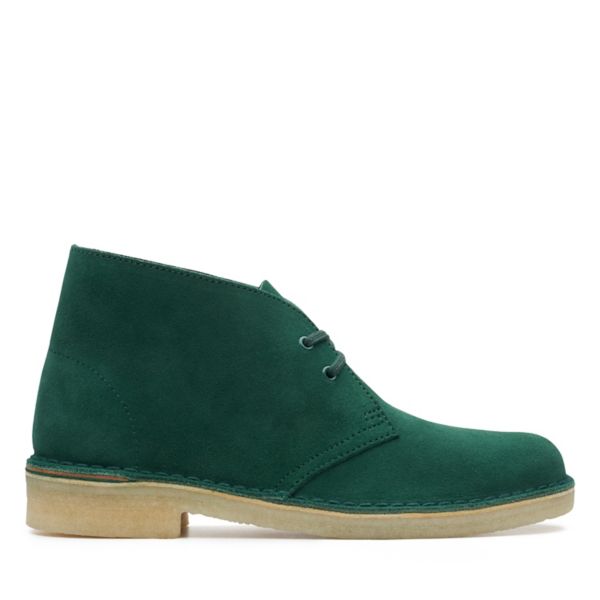 Clarks Womens Desert Boot Ankle Boots Green | CA-1594308